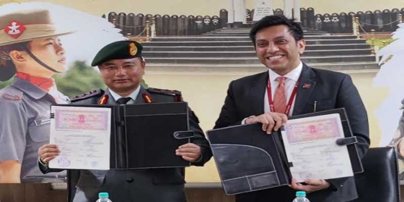 A Memorandum of Understanding was signed between the Assam Rifles and IDFC First Bank at Laitkor in Shillong by Colonel PS Singh, Colonel Administration,