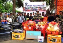 Meghalaya: BSF distributes Solar light, Spray Pump etc to the villagers residing along Indo-Bangaldesh Border