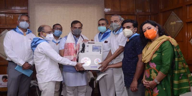 Sri Sathya Sai Seva Organisation donates oxygen concentrators to Government of Assam