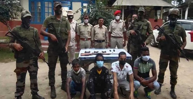 Assam: 4 arrested with arms and ammunition in Karbi Anglong