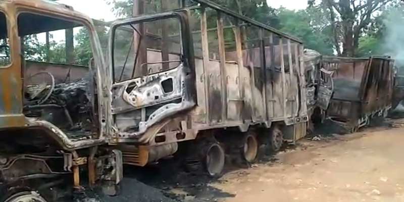 Assam: Five killed in Dima Hasao  After Rebel Group Sets Trucks On Fire
