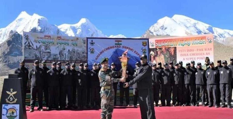 Sikkim: Tri Services Mountaineering Expedition launched in North Sikkim to commemorate Swarnim Vijay Varsh