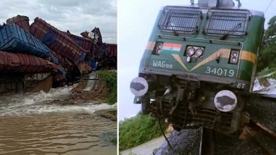 Odisha:  goods train derails,  9 wagons fall into river