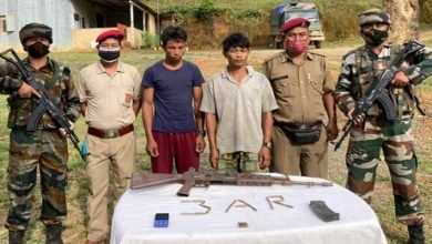Mizoram: Security forces apprehends two Myanmar Nationals with Arms and Ammunition