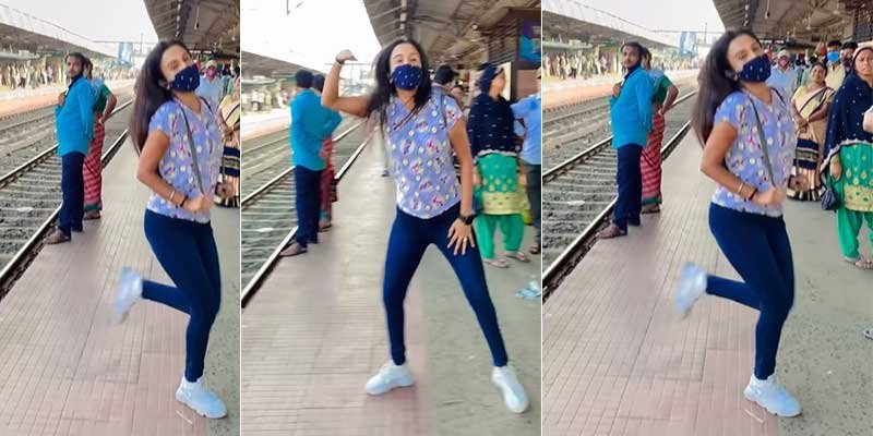 Viral Video: Girl dances to a Hindi song on railway platform gets over 25 million views