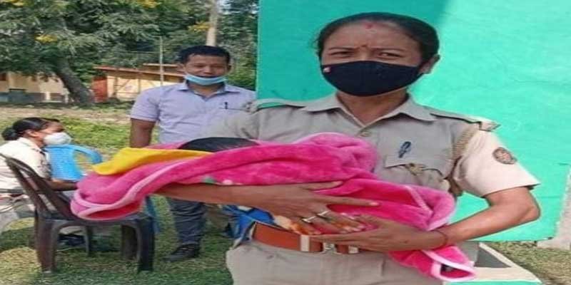 Assam: Woman Police take care of Babies as their mothers write exams