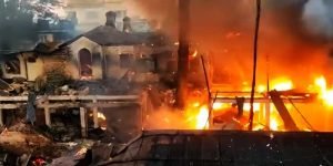 Mizoram: Massive fire burns DC’s office in Aizawl