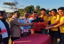 Assam: Army organised friendly volleyball match at sapekhati