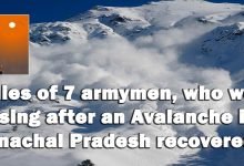 Bodies of 7 armymen, who went missing after an Avalanche hit them in Arunachal, recovered