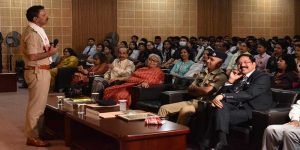 Assam Police kickstarts awareness on President’s Colour Award by interacting with RGU students