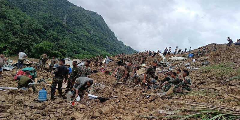 Manipur Landslide: 7 Dead, 23 Missing , Tupul Railway Station damaged