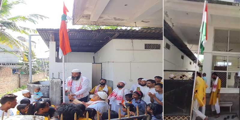 76th I-Day : National Flag hoisted at a mosque in Assam's Guwahati