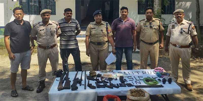 Assam: Huge cache of arms, ammunition and explosives recovered along Assam-Arunachal border