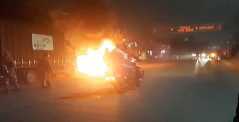 Meghalaya: SUV Set On Fire In Shillong After 6 Killed In Meghalaya-Assam Border Fight