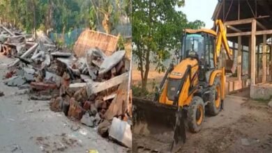 GUWAHATI-    The Assam government on Monday carried out a massive eviction drive in Nagaon where encroachers have encroached upon more than 980 bigha of land.