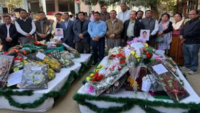 Mizoram: Condolence progm of Mohesh Boran Chakma, Charan Singh Chakma, held at CADC Secretariat, Kamalanagar