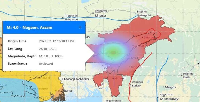 Assam: Earthquake of 4.0 strikes Nagoan