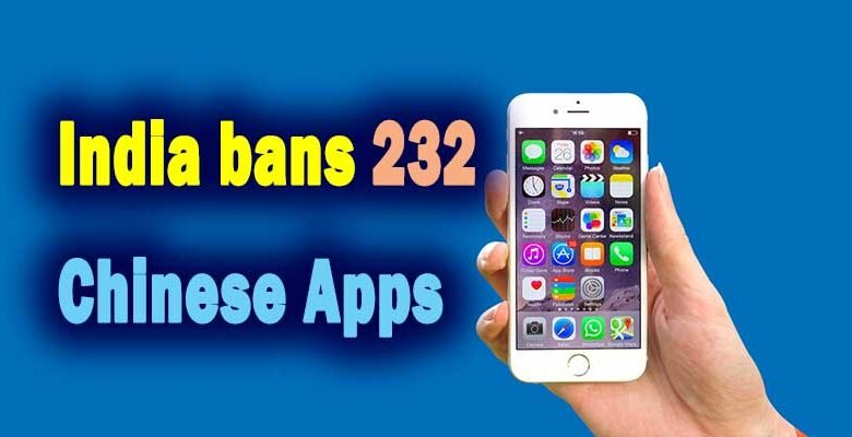 India ban 232 Chinese Apps