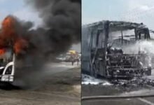 Assam: Passenger Bus Burnt to Ashes in Nalbari