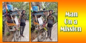 Assam: Bipul Kalita on cycle tour across India to promote awareness on Poverty