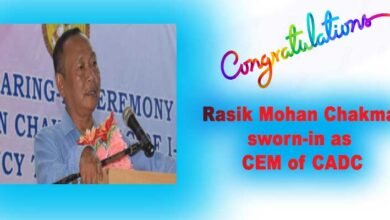 Mizoram: Rasik Mohan Chakma sworn-in as CEM of CADC