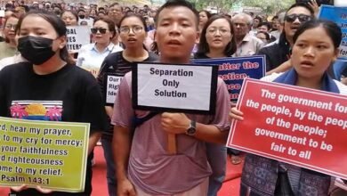 Protest at Jantar Mantar, demanding restoration of peace in violence-hit Manipur