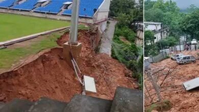 Meghalaya: Retaining Wall of PA Sangma stadium collapses