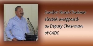 Mizoram: Sundor Muni Chakma elected unopposed as Deputy Chairman of CADC