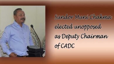 Mizoram: Sundor Muni Chakma elected unopposed as Deputy Chairman of CADC
