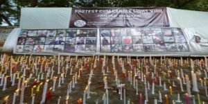 Candlelight vigil by Kuki women in Jantar Mantar for those killed in Manipur violence