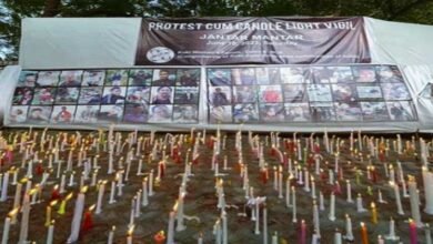Candlelight vigil by Kuki women in Jantar Mantar for those killed in Manipur violence
