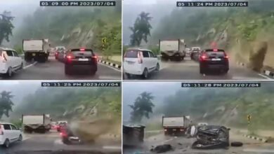 Nagaland Landslides : Huge Rocks crash Three Cars, 2killed 3 injured