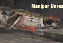 Manipur Violence: mob set ablaze IPS officer vehicle, 30 arrested
