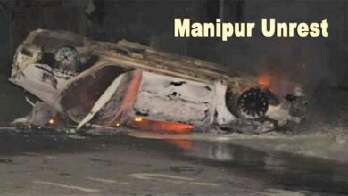 Manipur Violence: mob set ablaze IPS officer vehicle, 30 arrested