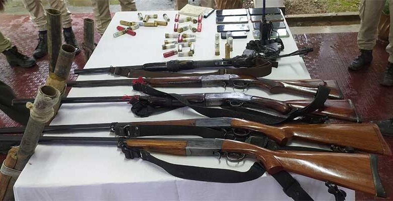 Manipur Police conducts search operations, recovered Arms, ammunition