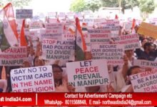 Karnataka: KMA organises Sit-in Protest demanding restore of Peace in Manipur