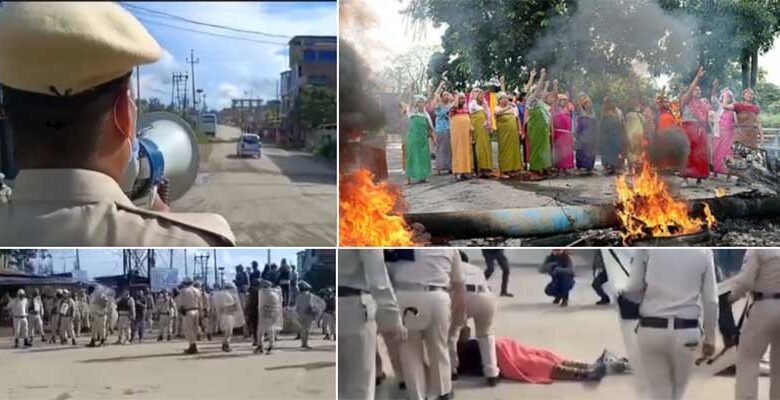 Manipur:  Curfew reimpose in entire Imphal valley after protests for release of 5 men