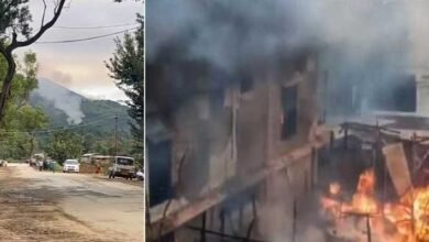 Manipur Fresh violence :  2 houses torched in Imphal