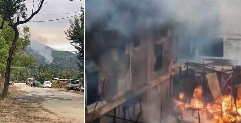 Manipur Fresh violence :  2 houses torched in Imphal
