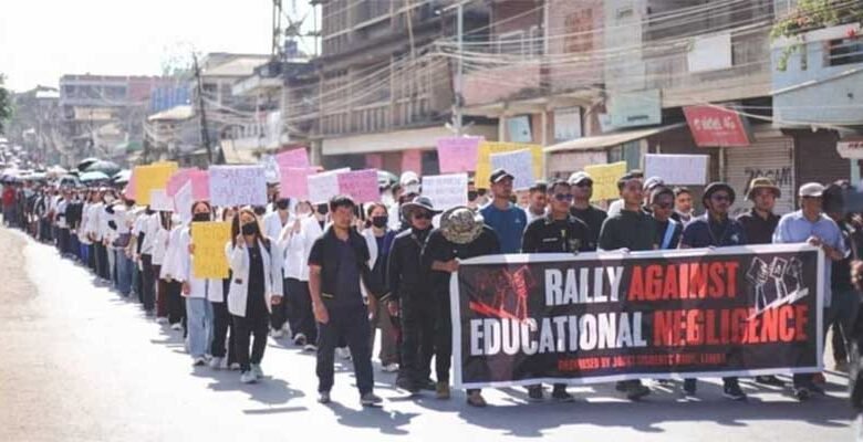 Manipur: students stage protest over educational negligence of Kuki-Zo students