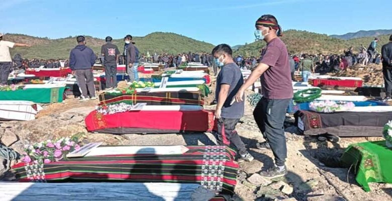 Manipur Violence : Bodies of 87 Kuki Zo victims buried in Churachandpur