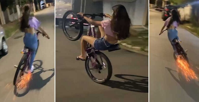 Viral Video : Papa Ki Pari's Bicycle Stunt on Road