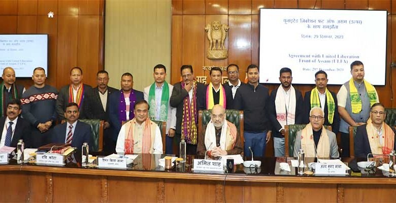Historic tripartite peace accord inked between ULFA, Centre, Assam Govt.