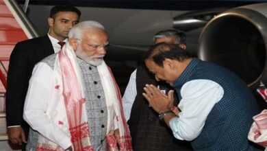 PM Modi arrives in Assam on two-day trip to unveil projects worth Rs 11600 Cr on Sunday