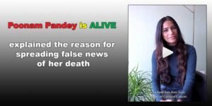 Poonam Pandey is alive: Actress Clarified it in a Insta post