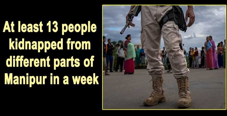 Manipur: At least 13 people kidnapped from different parts of state in a week