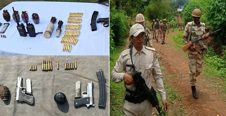 Manipur: Huge Quantity of Arms, ammunition recovered in Imphal West