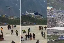 Helicopter make emergency landing in Kedarnath