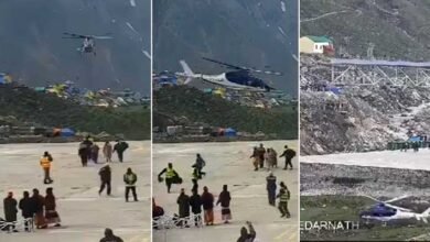 Helicopter make emergency landing in Kedarnath