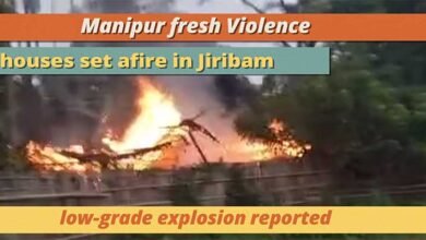 Manipur fresh Violence: houses set afire in Jiribam, low-grade explosion reported